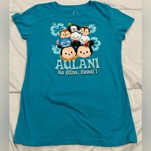 Disney Aulani Tsum Tsum teal tee. Size L
